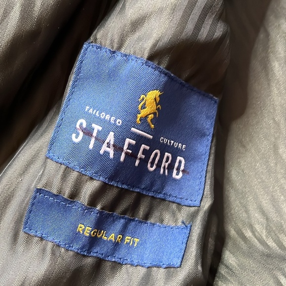 NEW Stafford Wool-blend Double-Breasted Topcoat XL Olive Green - Picture 9 of 16